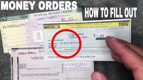 How To Fill Out A Money Order 🔴 Youtube