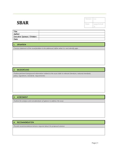 Printable Word Sbar Template Its Easy To Use And It Comes With Over
