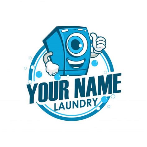 Laundry Logo Design Premium Vector