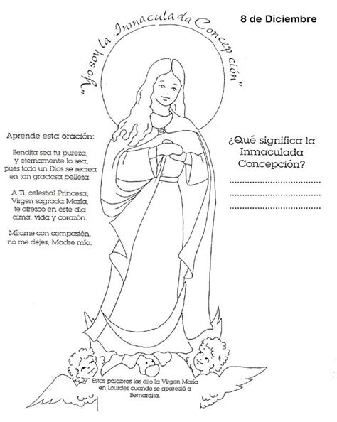 Se trata de la representación teatral de estas características más antigua del mundo que se sigue representando, y tiene lugar todos los quince de agosto en la basílica menor de santa maría de elche, donde los niños representan esta obra teatral. La Inmaculada Concepción de María para colorear | Colorear ...