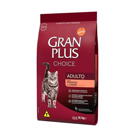 Ração Granplus Choice Para Gatos Adultos Sabor Frango E Carne 101kg