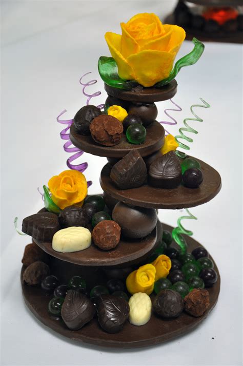 A Display Stand For Chocolates Made Out Of Chocolate Chocolate Delight