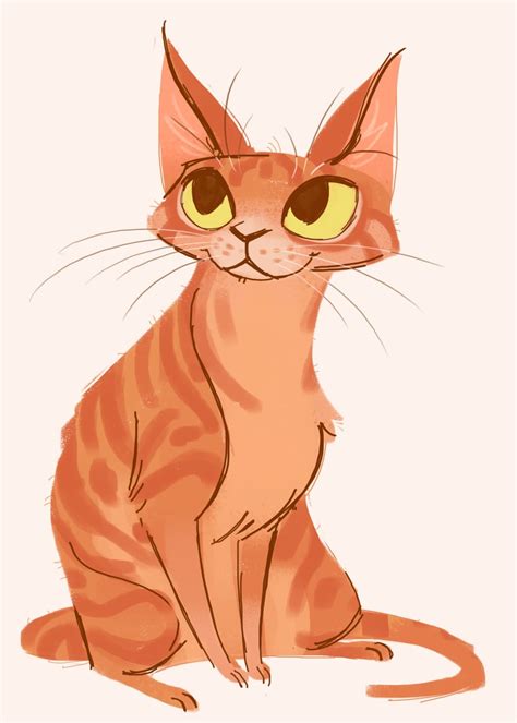 Daily Cat Drawings — 253 Orange Tabby Animal Drawings Cat Drawing