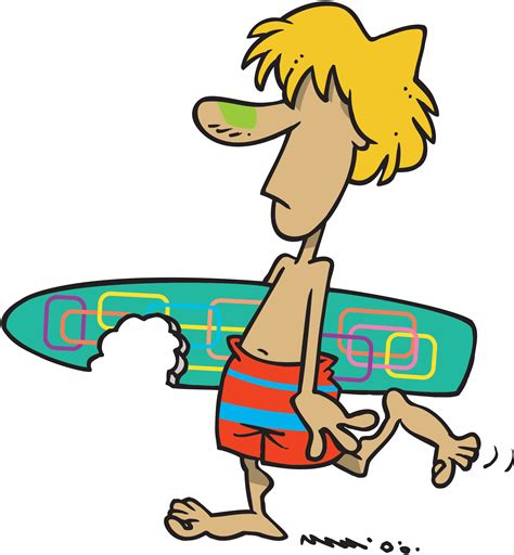 Surf Dude Cartoon Clipart