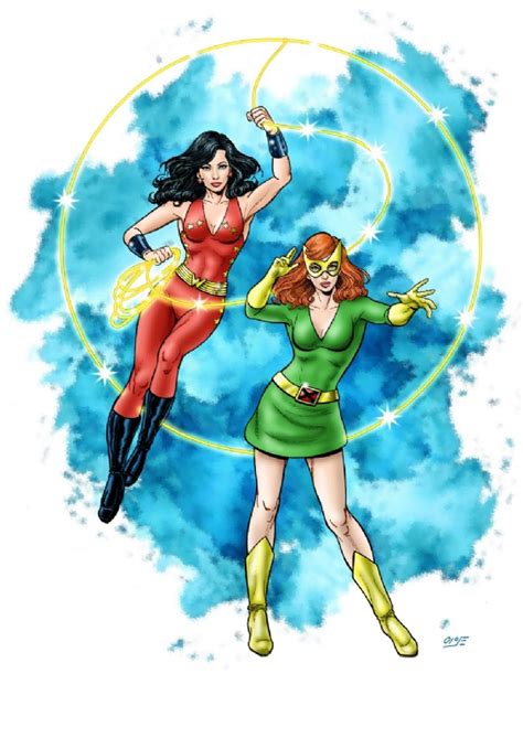 Wonder Girl And Marvel Girl Donna Troy And Jean Grey In Alex Garcias Dc