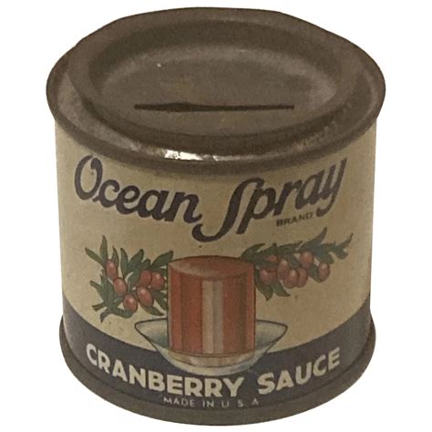 Ocean Spray Cranberry Sauce Can Metal Bank Eastside Collectiques