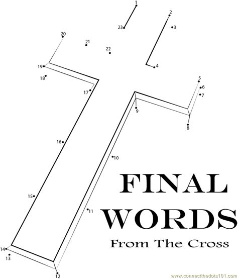 Follow each section of dots to reveal the image. Golden Cross Christian dot to dot printable worksheet ...