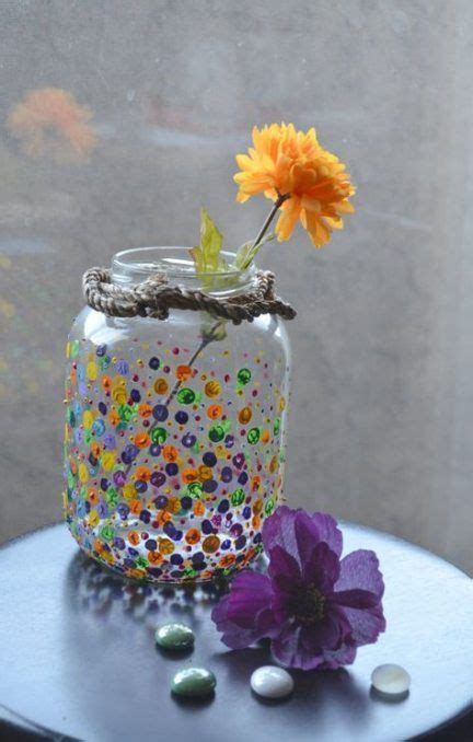 Painting Glass Jars Awesome 70 Ideas Painting Glass Jars Painting Glassware Painted Glass Vases