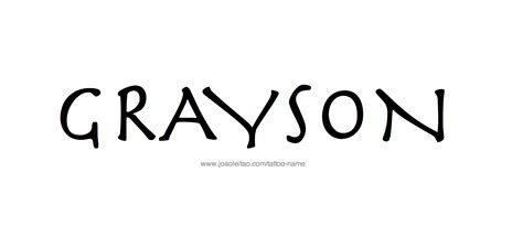 Grayson Name Tattoo Designs