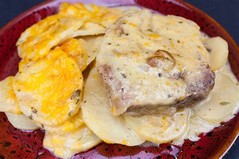 Bake in a preheated oven at 350 deg for 1 hour. Smothered Pork Chops and Potatoes - Don't Sweat The Recipe