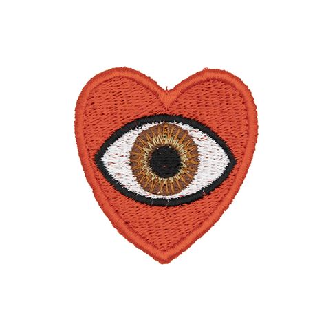 medium heart and eye embroidered patch the unruly stitch