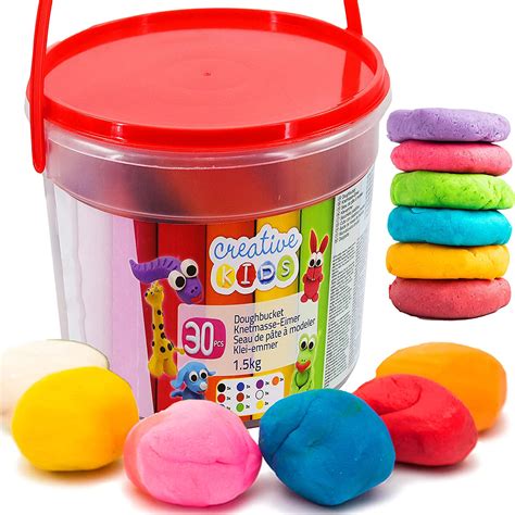 15 Kg Giant Play Dough Play Set In Bucket Craft Modelling Doh Clay 30