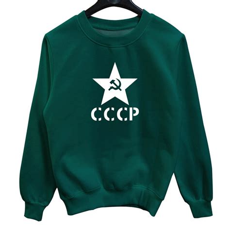 Kış CCCP Rus Hoodies Erkekler SSCB Sovyetler Birliği Adam Uzun kollu