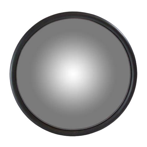 Universal Black 6” Round Mirror Convex W L Bracket For Center Mounting Ebay