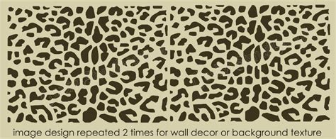 Leopard Stencil Cheetah Spots Wild Animal Safari Zoo Chic Art
