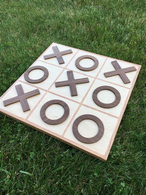 Wooden Tic Tac Toe Etsy