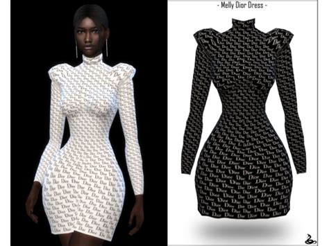 Melly Dior Dress In 2021 Sims 4 Dresses Sims 4 Sims 4 Mods Clothes