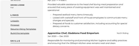 Apprentice Chef Resumes And Guide
