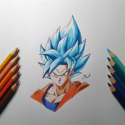 Goku Super Saiyan Blue Pencil Art Goku Drawing Goku Super Saiyan