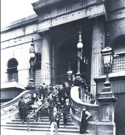 Workers On The Steps Of The Market Hall In Birmingham Bullring 1890s