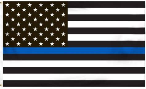 Thin Blue Line Flag Usa 3 X 5 Ft Full Size Police Flag 100 Polyester
