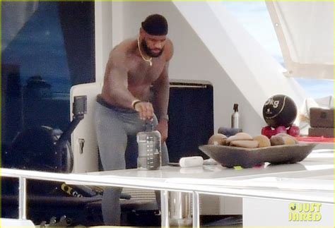 LeBron James Looks So Fit While Working Out Shirtless On A Yacht Photo