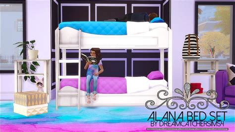 Pixeldreamworld — Dreamcatchersims4 Alana Bed Set Fixed Sims