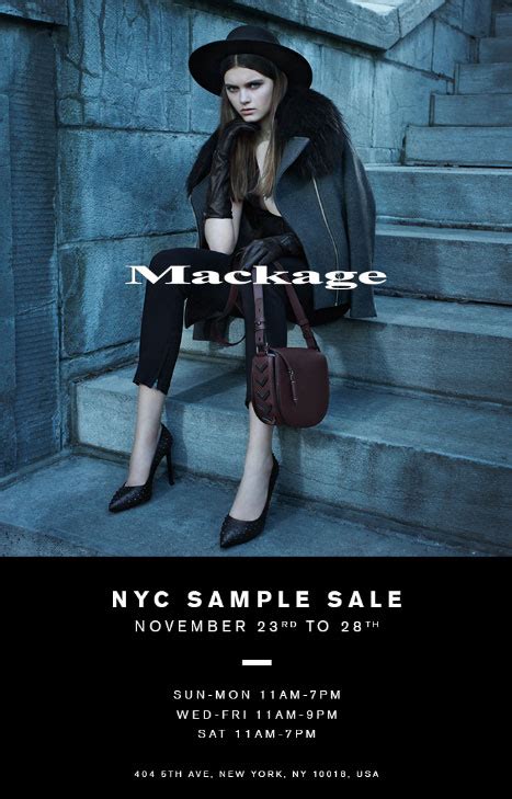 Mackage Clothing And Accessories New York Sample Sale