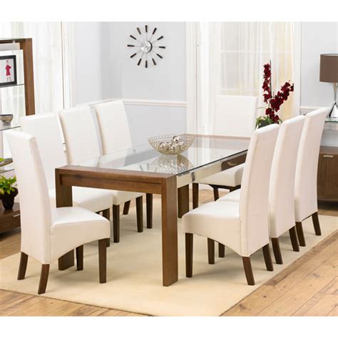 Maybe you would like to learn more about one of these? Arturo Rectangle Walnut Glass Top Dining Table And 8 WNG