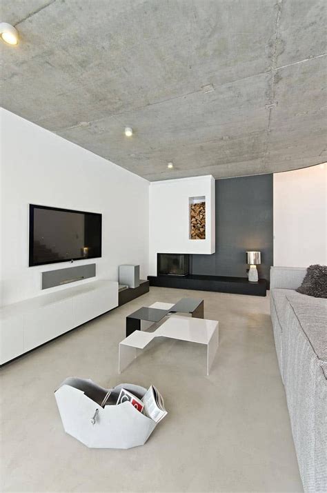 35 Captivating Living Room Designs With Concrete Wall In 2020 Modern
