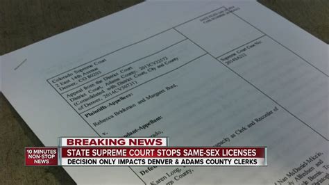colorado high court orders 2 clerks to stop same sex licenses youtube