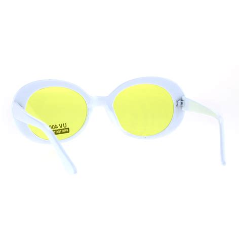 Womens Mod Oval Retro Vintage Shaggy Dapper Sunglasses Ebay