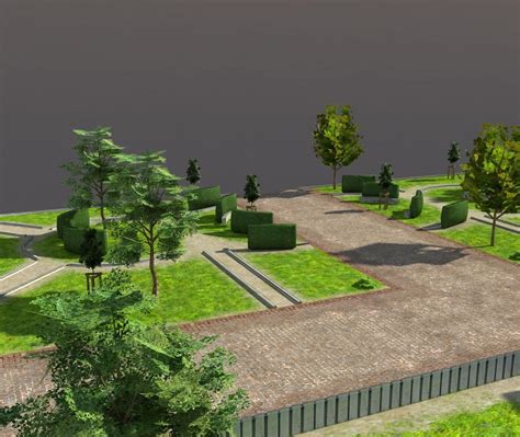 Low Poly Park 3d Model Game Ready Max Obj 3ds Lwo Lw Lws Hrc