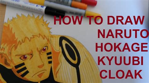 How To Draw Naruto Hokage Kcm Kyuubi Cloak Mode Youtube