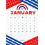 Cute January 2021 Calendar Designs Free Download 