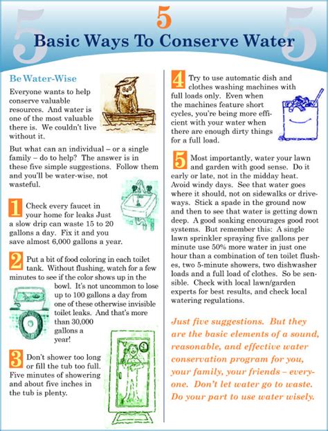 5 Basic Ways To Conserve Water Galveston County Water Control