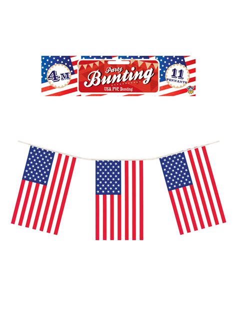 Usa Flag Bunting 4m 11 Flags Henbrandt Ltd