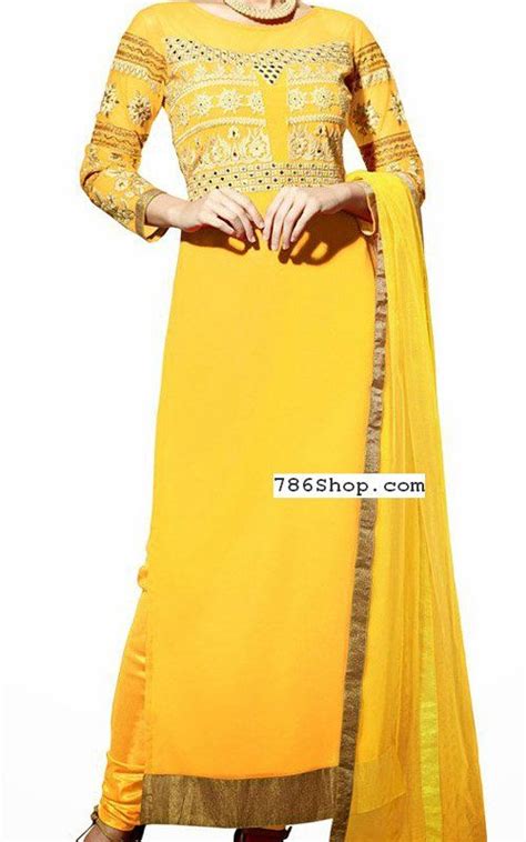 Yellow Chiffon Suit Pakistani Dresses In Usa Pakistani Dresses