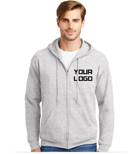 Custom Hooded Sweatshirt Jacket With Embroidery Logo Online