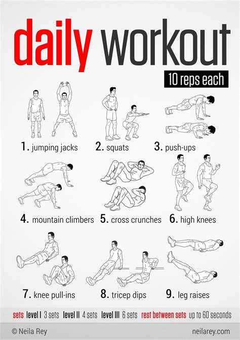 Easy Daily Workout Easy Daily Workouts Daily Workout Plan Daily Workout
