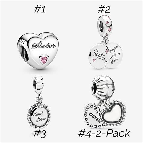 2020 Forever Sisters Charms Fit Pandora Bracelet 925 Sterling Etsy