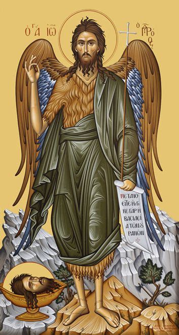Icon Of St John The Baptist Greek 20th C 1jb09 In 2020