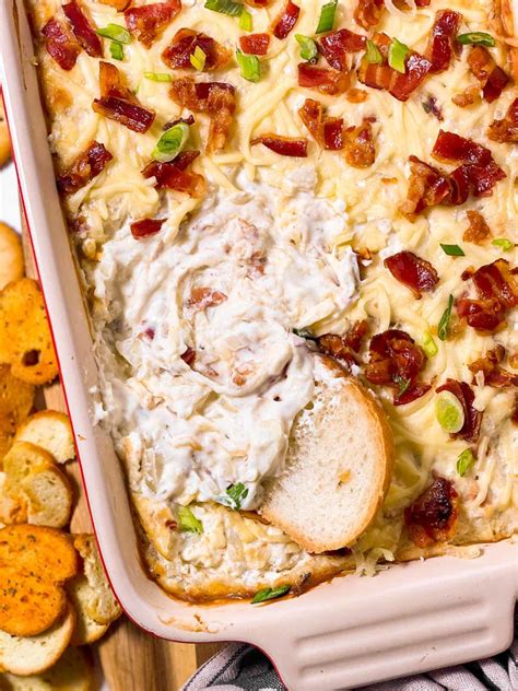 Creamy Hot Onion Dip With Bacon Recipe Unfussy Kitchen