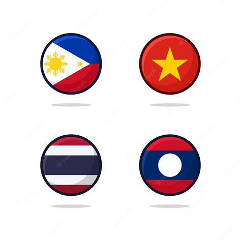 Premium Vector Southeast Asia Flag Icon