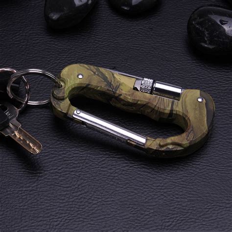 Camouflage Mini Multi Function Outdoor Buckle Keychain Carabiners Multi