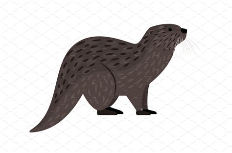 Brown Otter Icon Animal Illustrations ~ Creative Market
