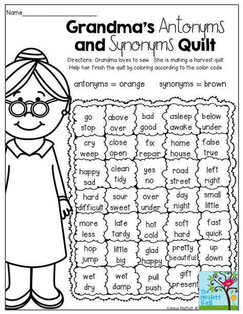 A Fun Way To Review Antonyms And Synonyms Sassy Second Grade