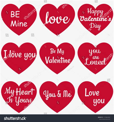 Sweet Heart Candy Sweetheart Candies Isolated Stock Vector Royalty