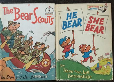 Vintage Berenstain Bears Hardcover Books He Bear She Bear 1974 Bear Scouts 1967 Ebay
