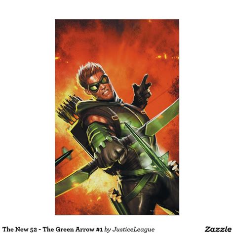The New 52 The Green Arrow 1 Poster Zazzle Green Arrow Arrow